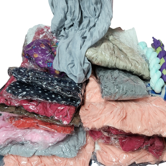 Wholesale Resell Lot 60 Scarves Crinkle Satin Mixed Colors